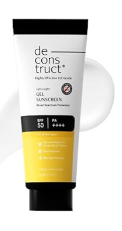 Deconstruct Gel Sunscreen for Oily skin SPF 50 PA++++ |100% Photostable Sunscreen